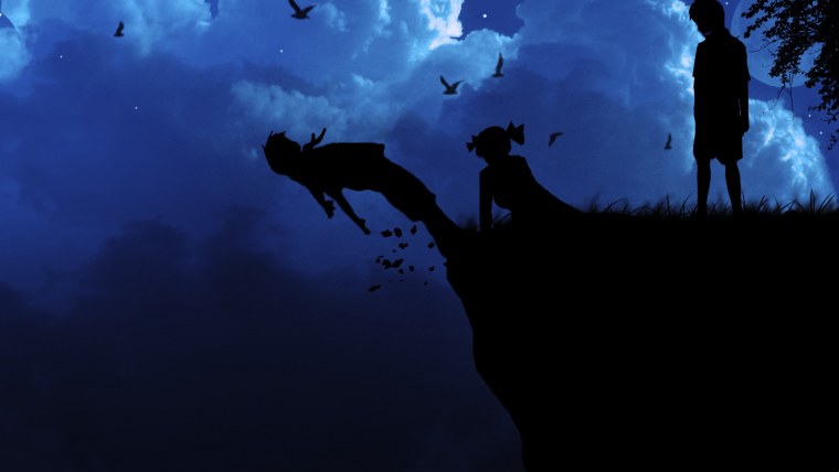 Фон падения с обрыва