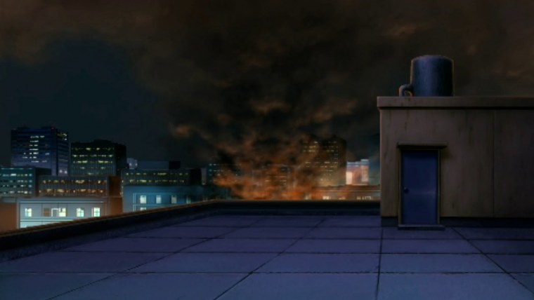 Крыша ночью без людей