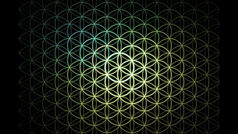 Цветок жизни на черном фоне