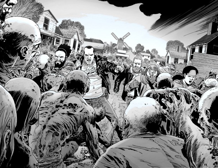 Убегает от толпы зомби