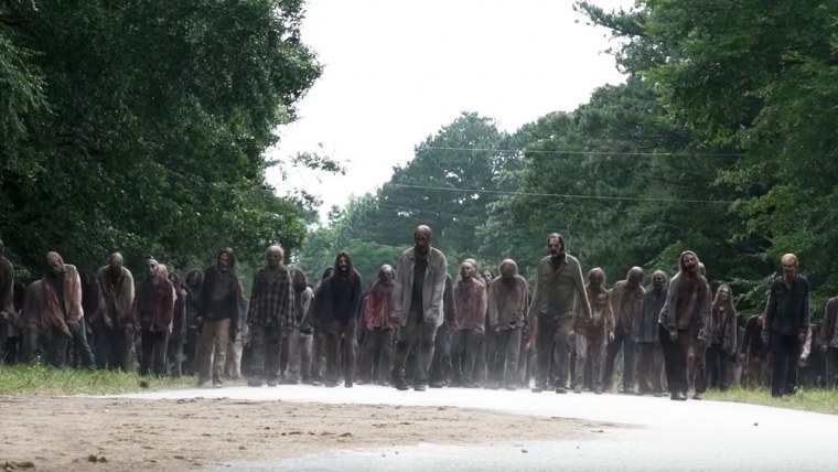 Толпа зомби силуэт