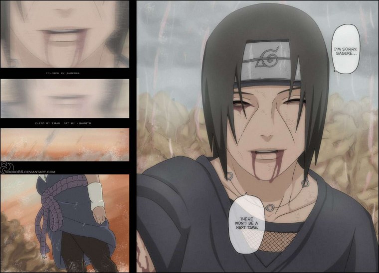 Итачи и Саске перед смертью