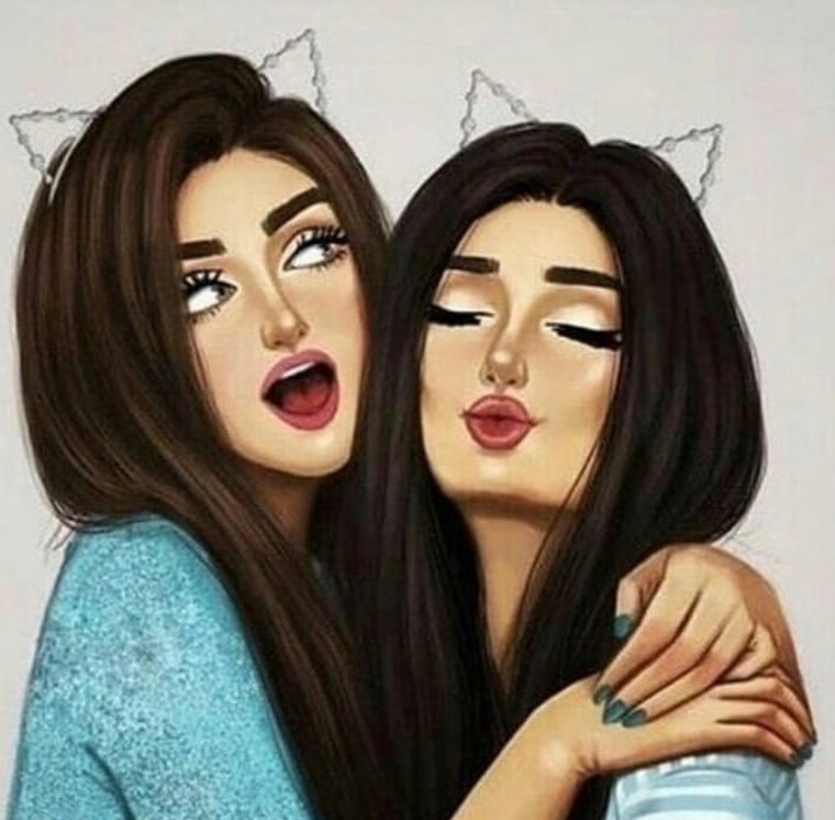 Подруги нарисованные