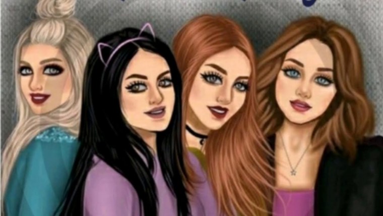 Много нарисованных девочек