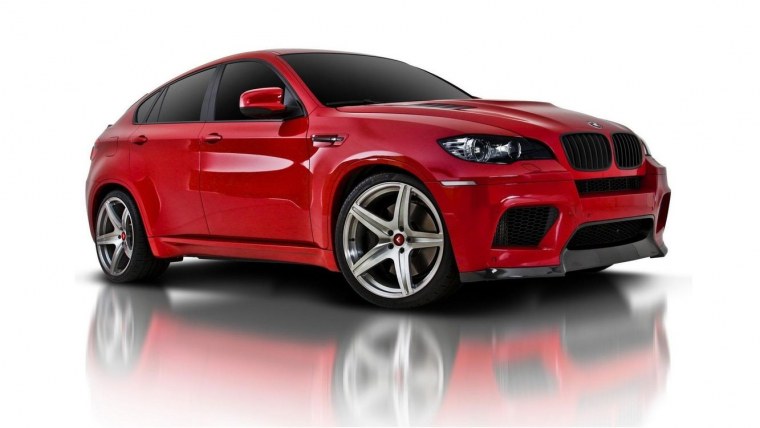 BMW x6m красный