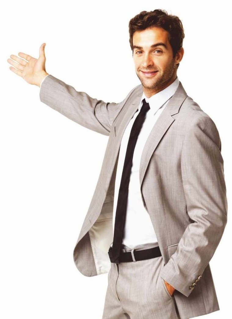 Мужчина на белом фоне