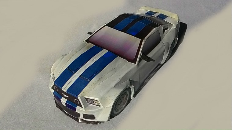 Ford Mustang gt500kr 2008 Papercraft