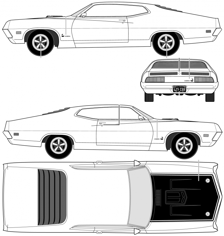 Ford Gran Torino чертежи
