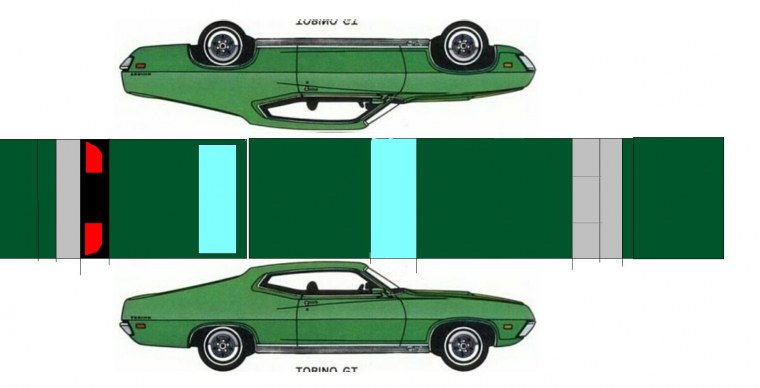Форд Мустанг из бумаги развертка