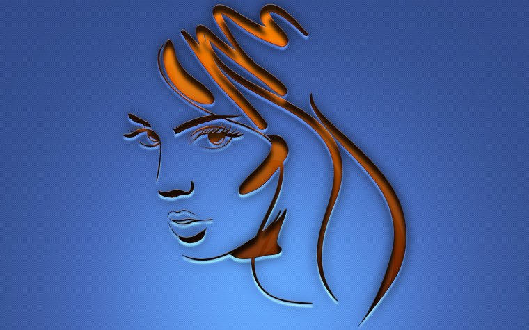 Женское лицо абстракция