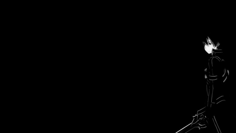 Обои на рабочий стол аниме черно белые