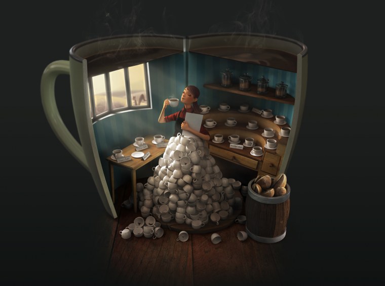 Кофейное утро сюрреализм