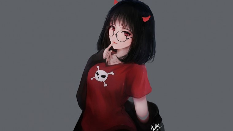 Тянка на черном фоне