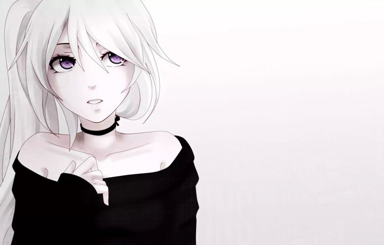 Девушка с белыми волосами