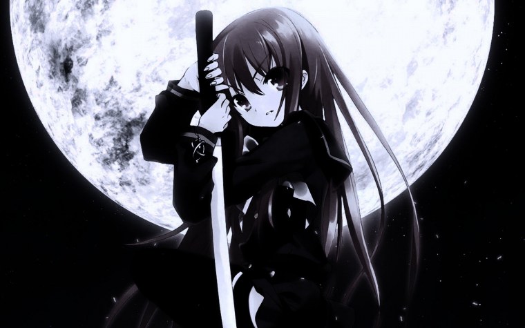 Аниме девушка с мечом