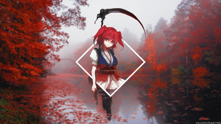 Красное аниме на рабочий стол