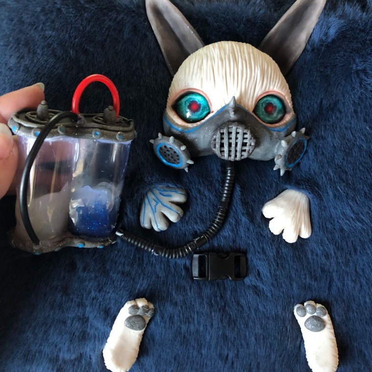 Лама в смешанной технике