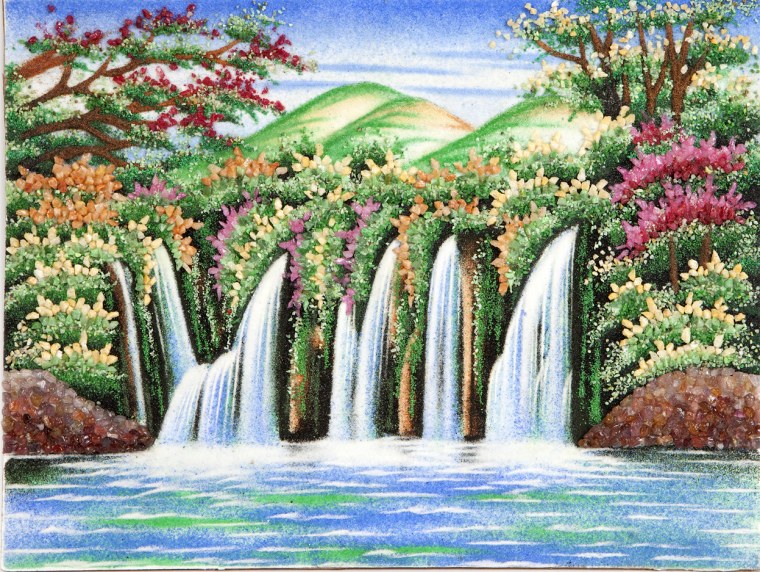 Картина водопад фен шуй