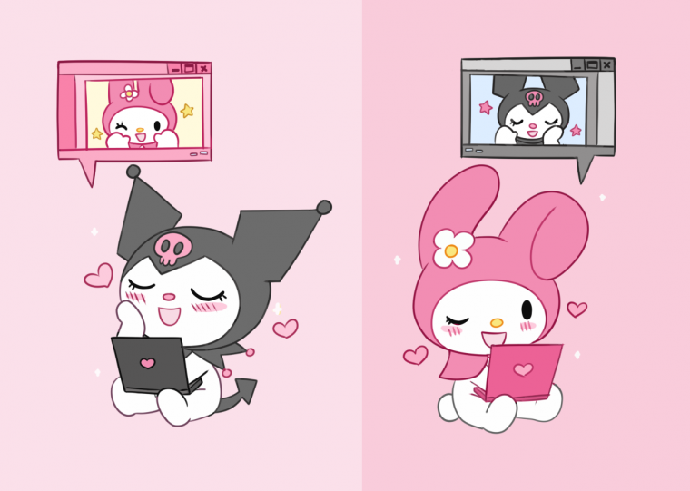Парные обои с Хеллоу Китти