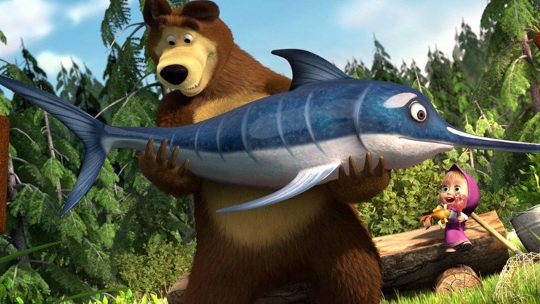 Маша и медведь. Ловись, рыбка