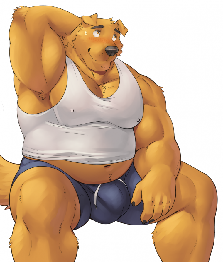 Мускулистый медведь