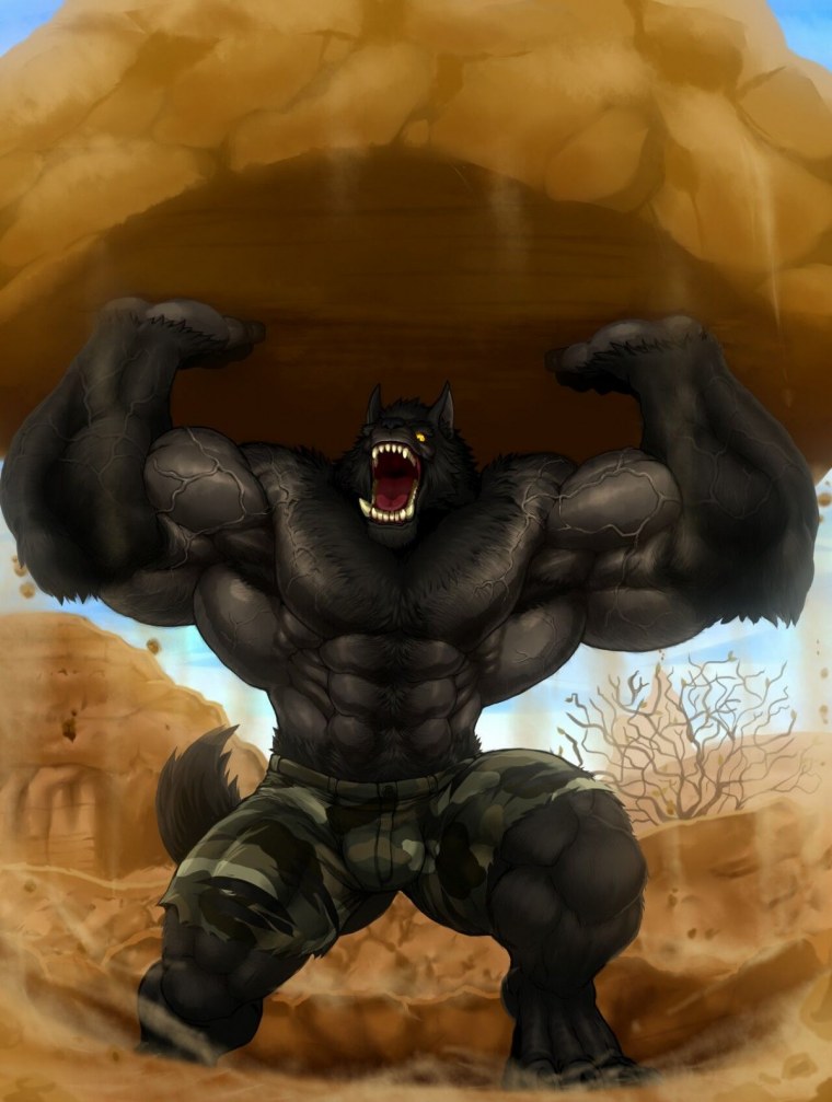 Мускулистый монстр