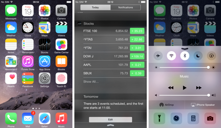 Интерфейс айфона 8