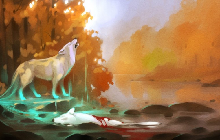Волки фэнтези редкие арты