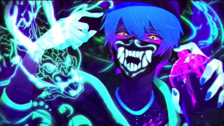 Неоновый парень арт