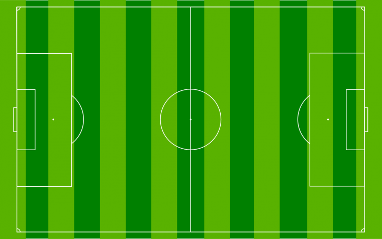 Футбольное поле вид с ферху