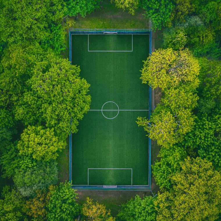 Футбольлнле поле с верху