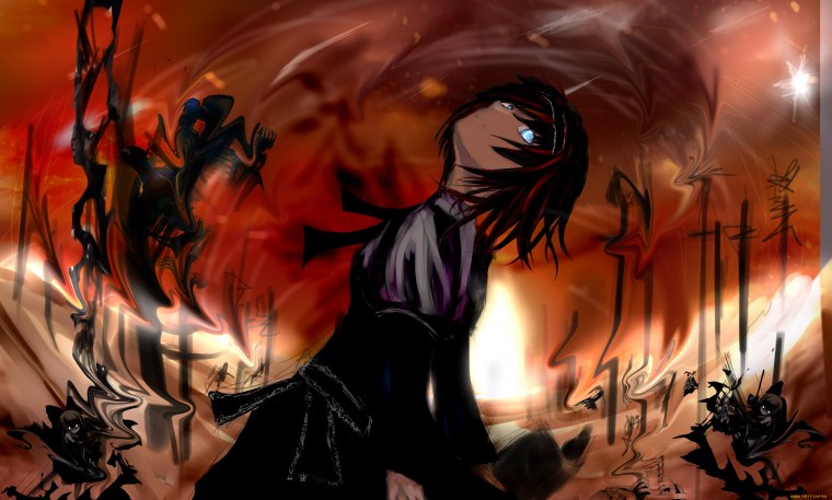 Аниме арты злость