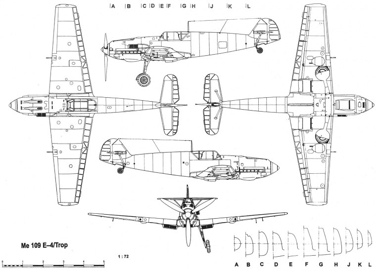 Мессершмитт bf 109 g4 чертежи