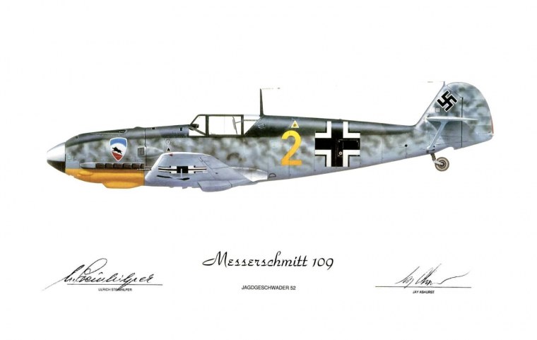Раскраска Мессершмитт bf 109