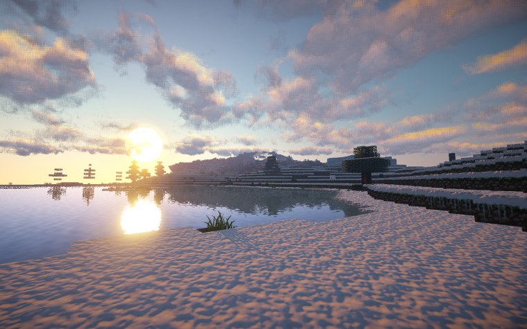 Майнкрафт шейдеры Восход