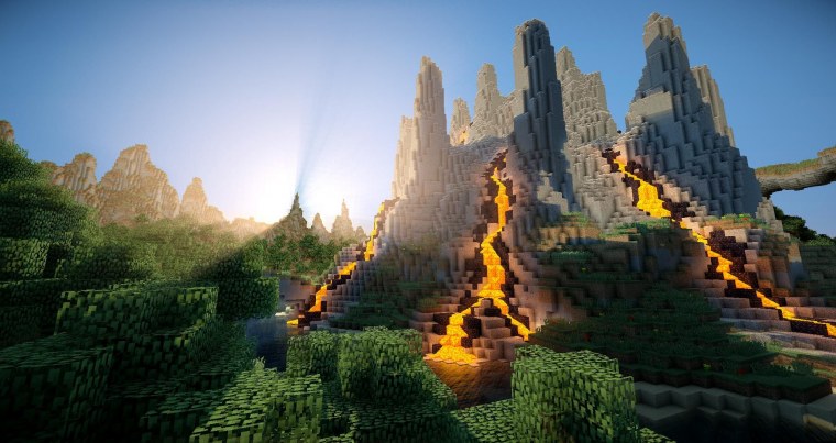 Красивый пейзаж в МАЙНКРАФТЕ