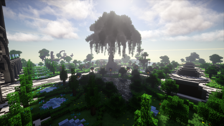 Красивые постройки с шейдерами