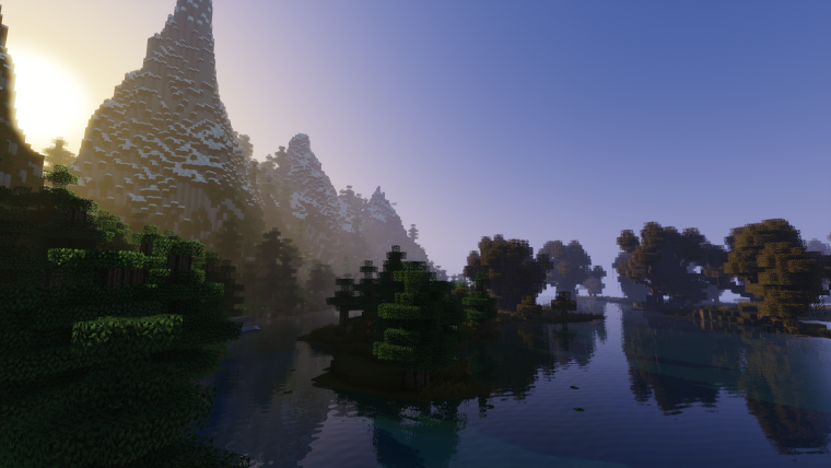 Фон майнкрафт с шейдерами