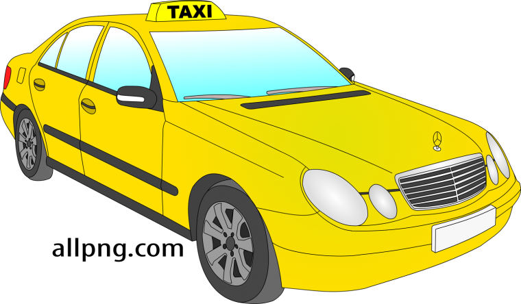 Авто такси на прозрачном фоне