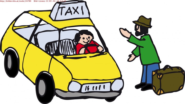 Мультяшная машинка такси