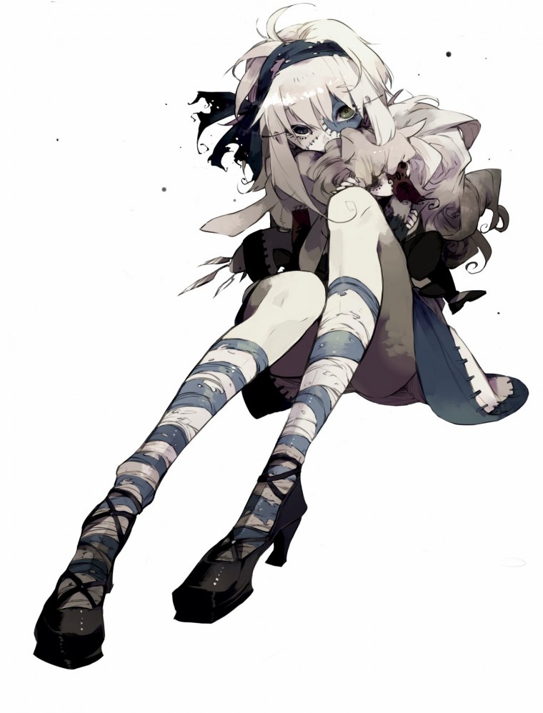 Девушка зомби аниме арт