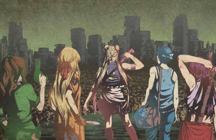 Девушка зомби аниме арт