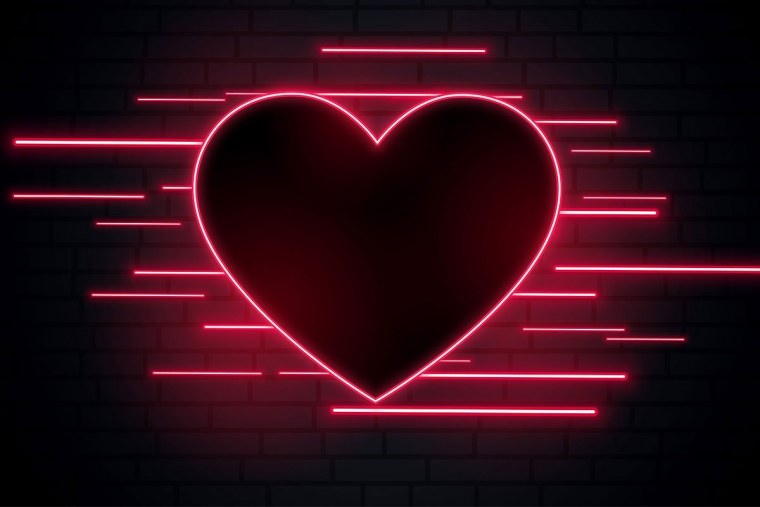 Сердце на темном фоне