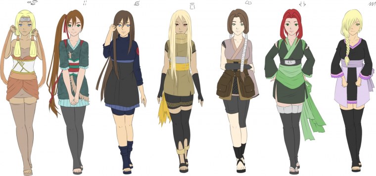 Наруто аутфиты Куноичи