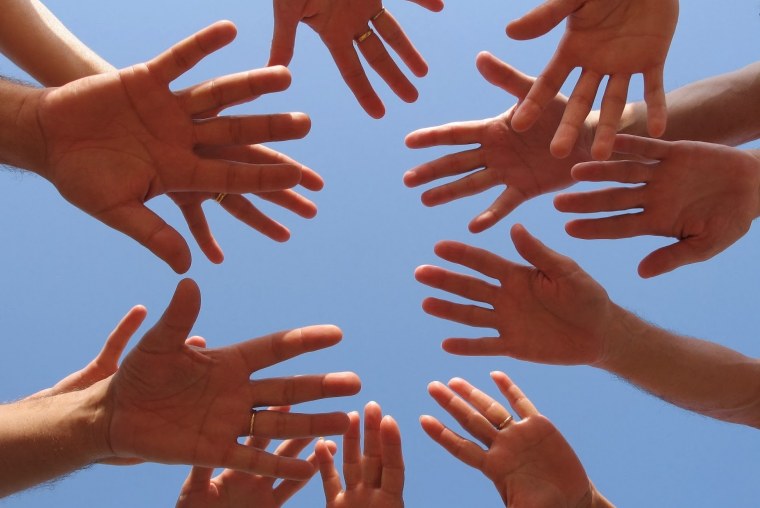 Много ладоней