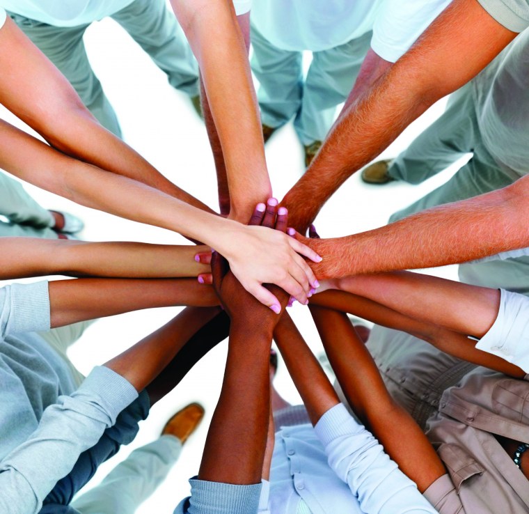 Дружный коллектив руки