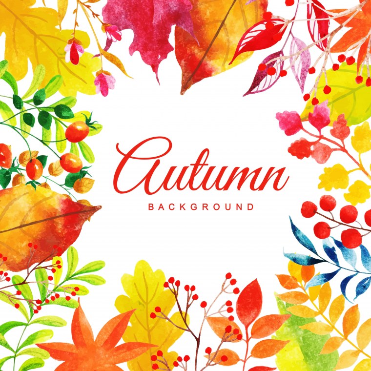 Осенний акварельный фон