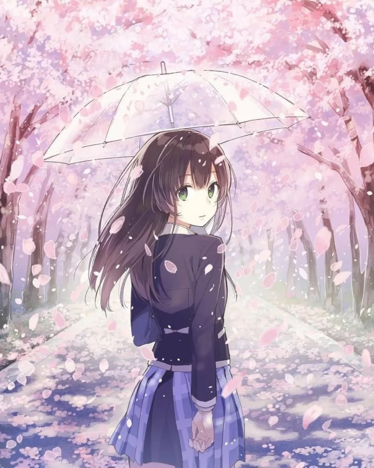 Аниме девушка Весна