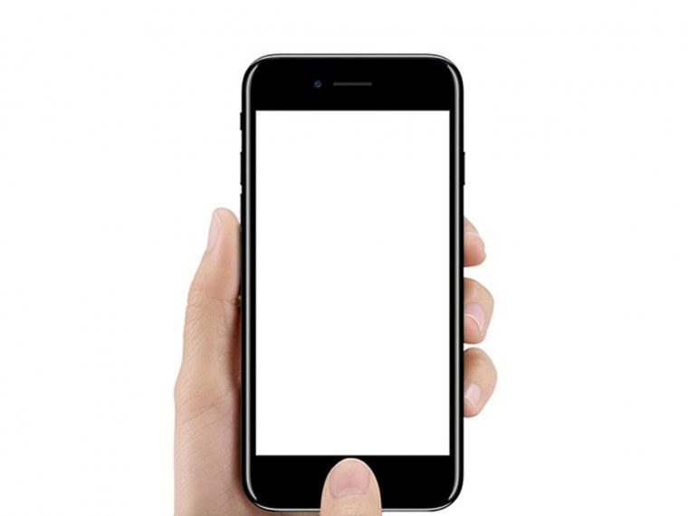 Смартфон с пустым экраном