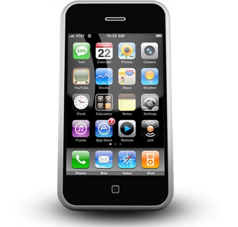 Сотовый телефон на прозрачном фоне